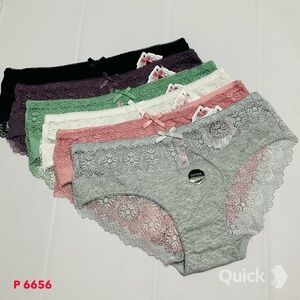 NWT 6 pcs Lace Cotton Cheeksters